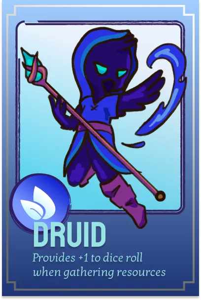 Blue Druid character card