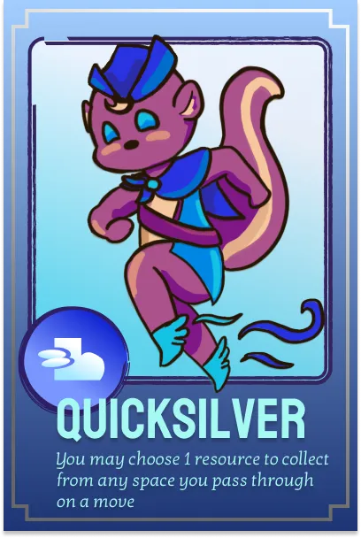 Blue Quicksilver character card
