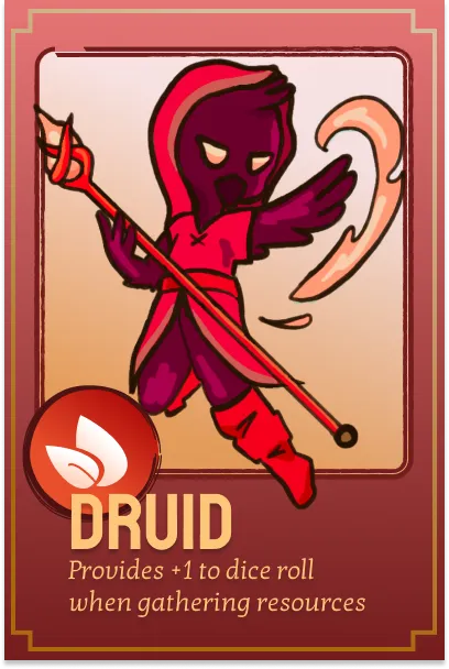 Red Druid character card